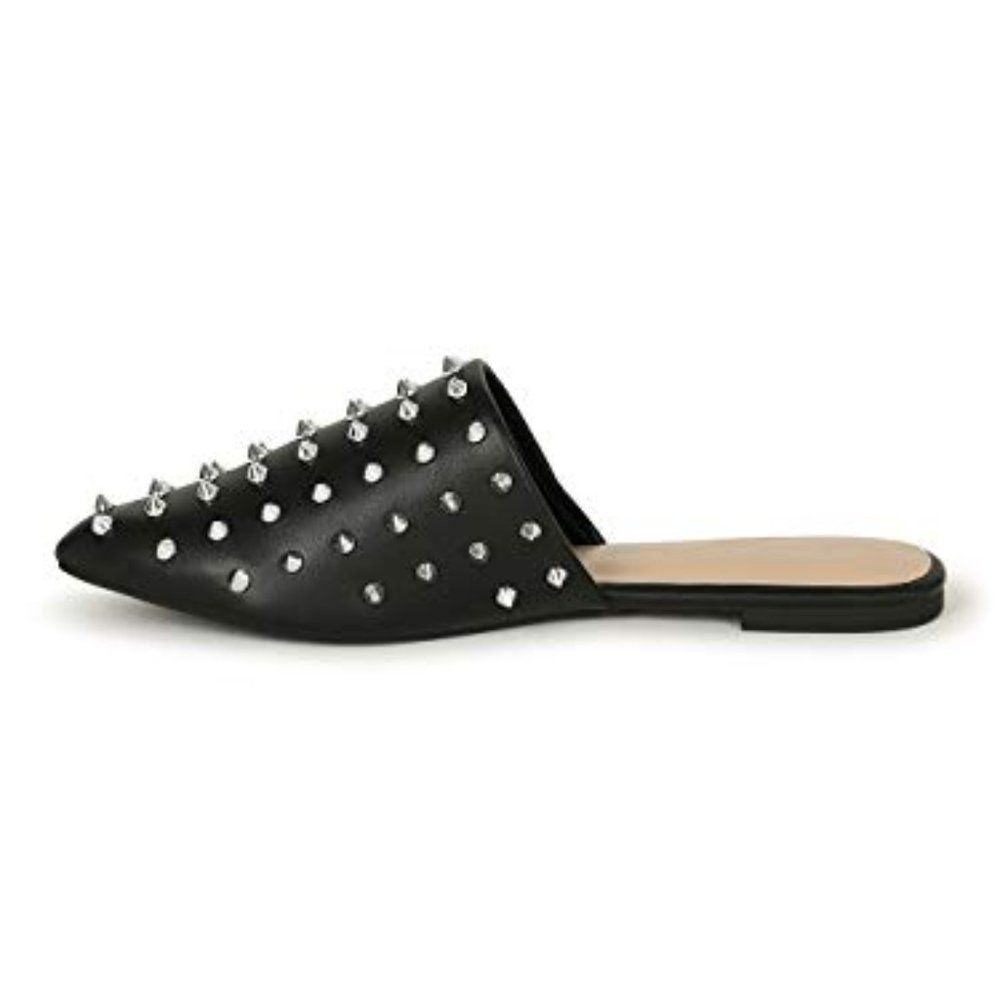 Black Studded Mules Size 6 - Picture 4 of 7